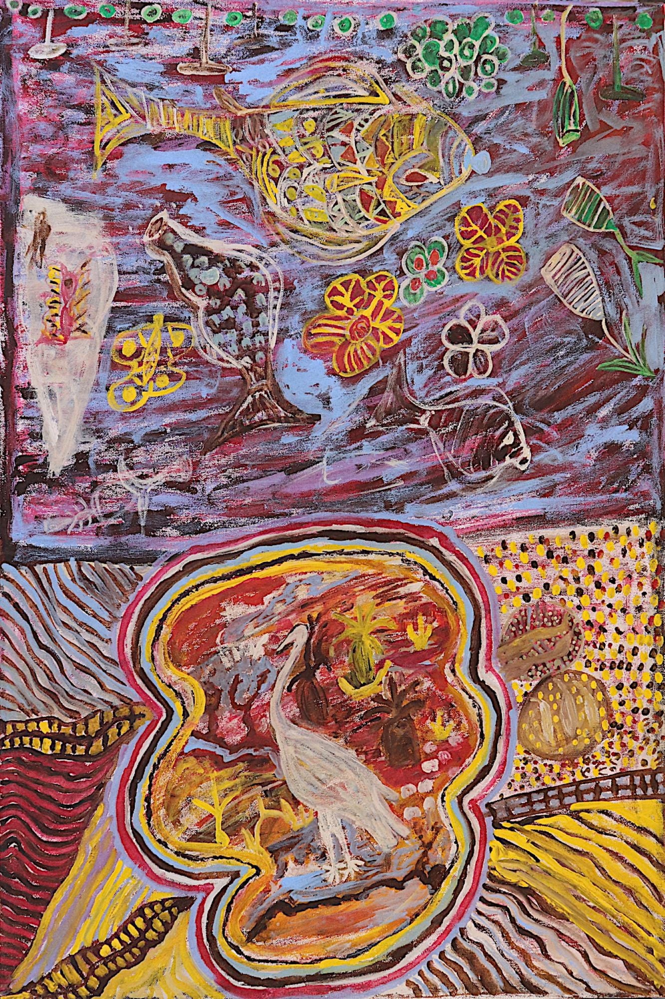 1-20 Three Rivers Story. 90 x 60 Acrylic on Canvas