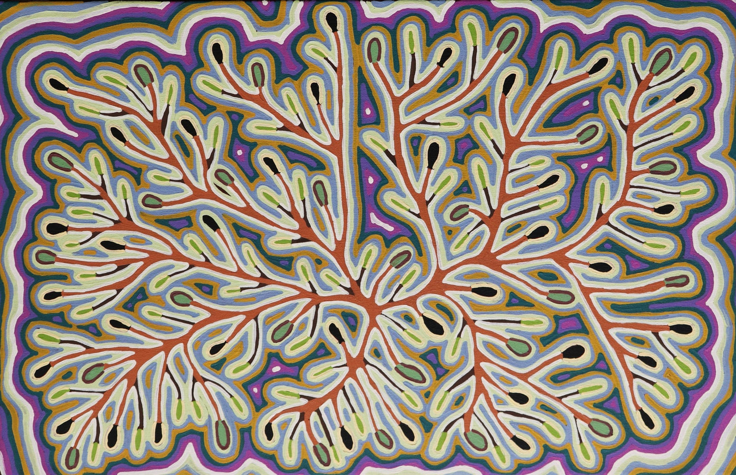 Bush Tucker Plants - Saltbush. 45x70cm acrylic on canvas