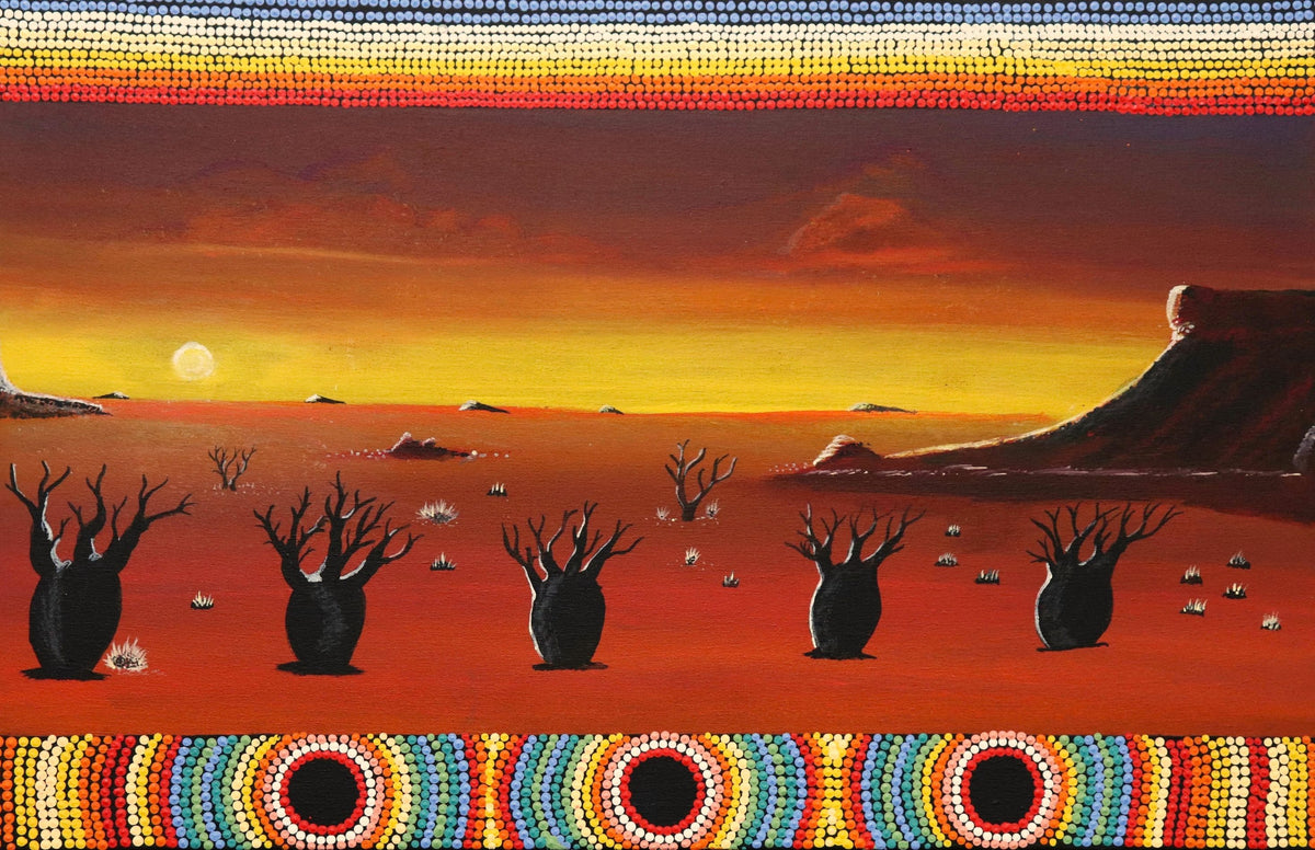 11-26 Jumulu or Jamarlu - Kimberley Boab Tree. 70x45cm acrylic on canvas