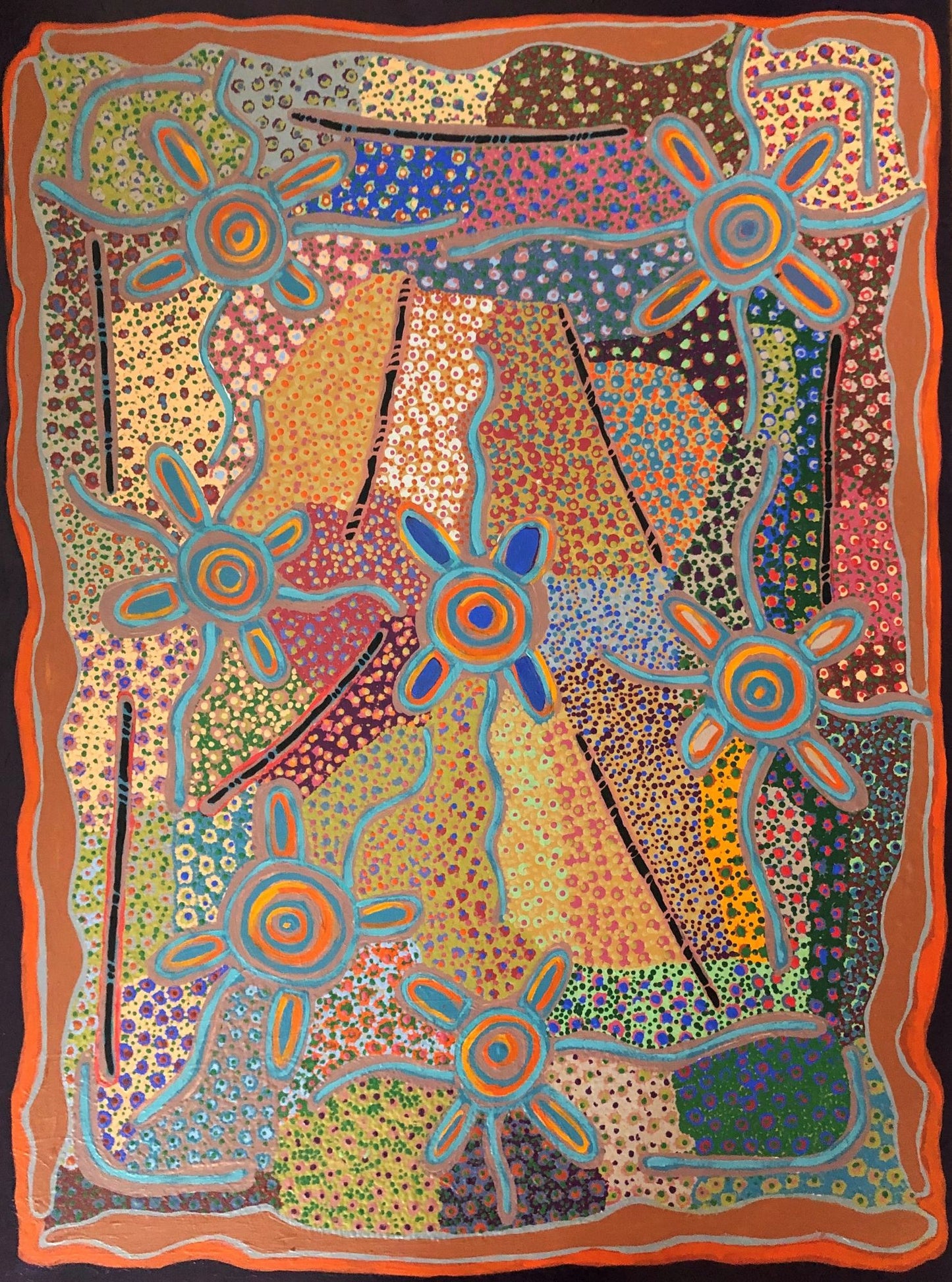 198-25 Bush Potatoes. 120 x 90 Acrylic on Canvas