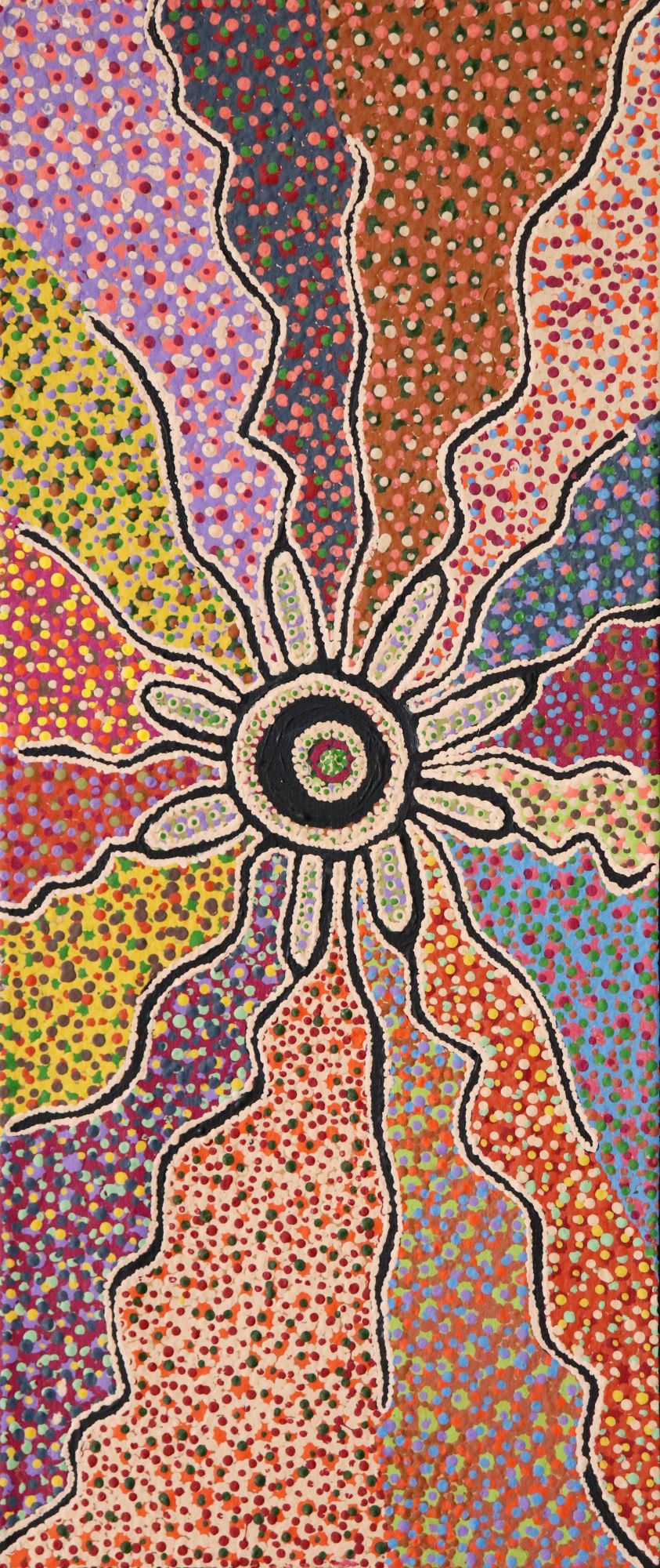 221-25 Bush Potatoes. 70 x 30 Acrylic on Canvas