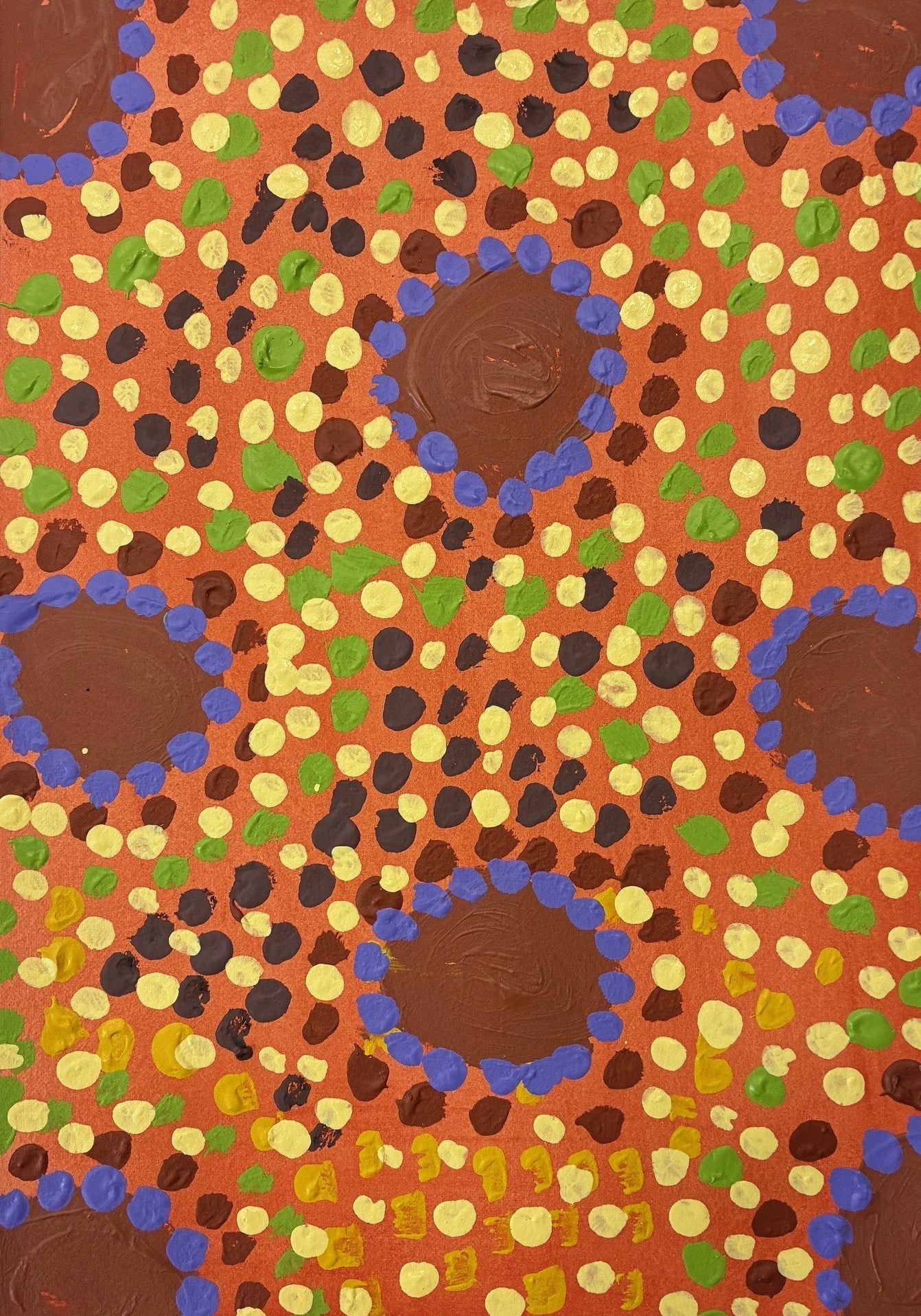 237-25 Marks and Patterns of Ceremony and Story Telling. 28 x 38 Acrylic / Watercolour on Archival Paper