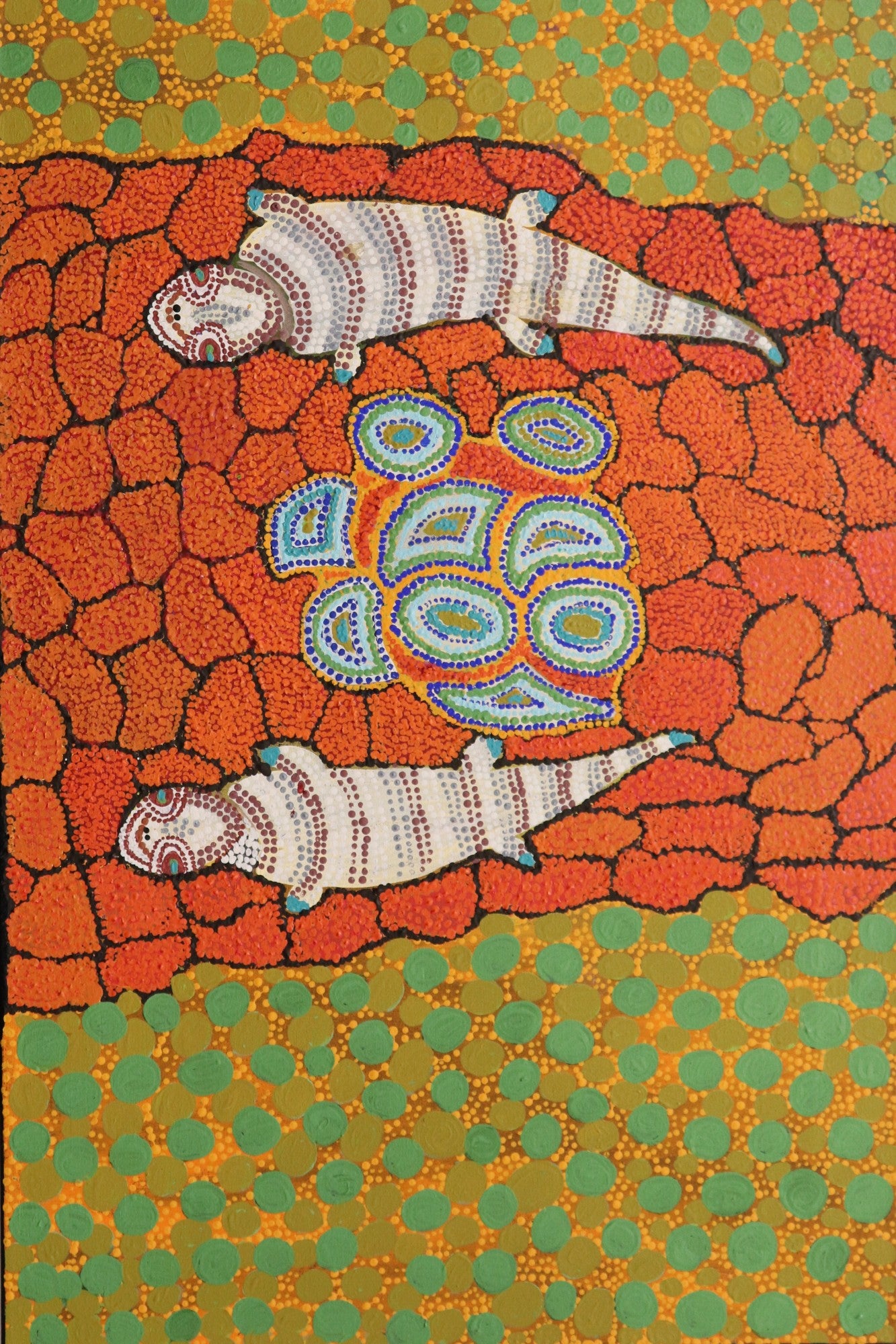 332-25 Blue Tongue Lizard. 90 x 60 Acrylic on Canvas