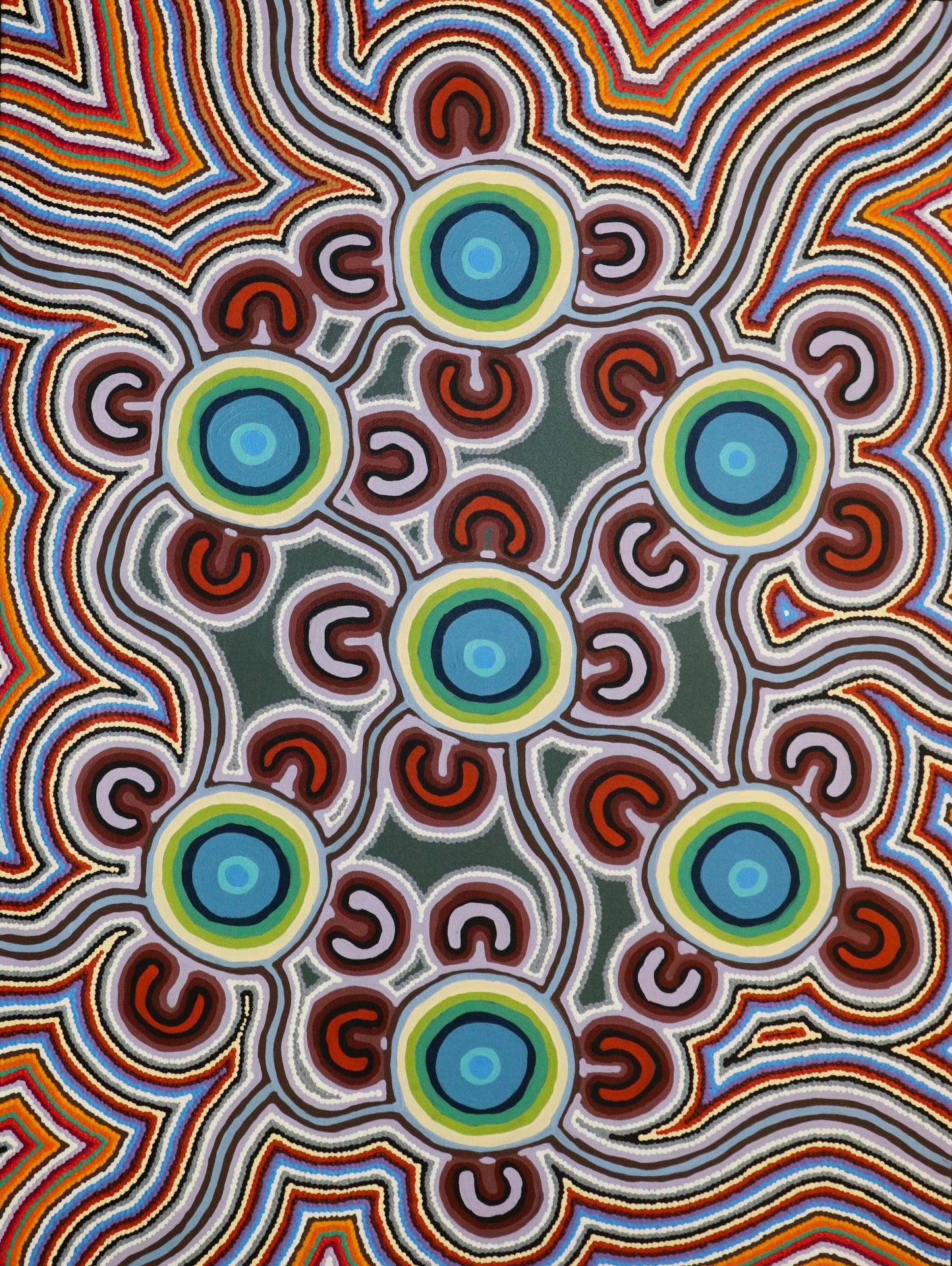 45-26 Ceremony Gathering. 120 x 90 Acrylic on Canvas