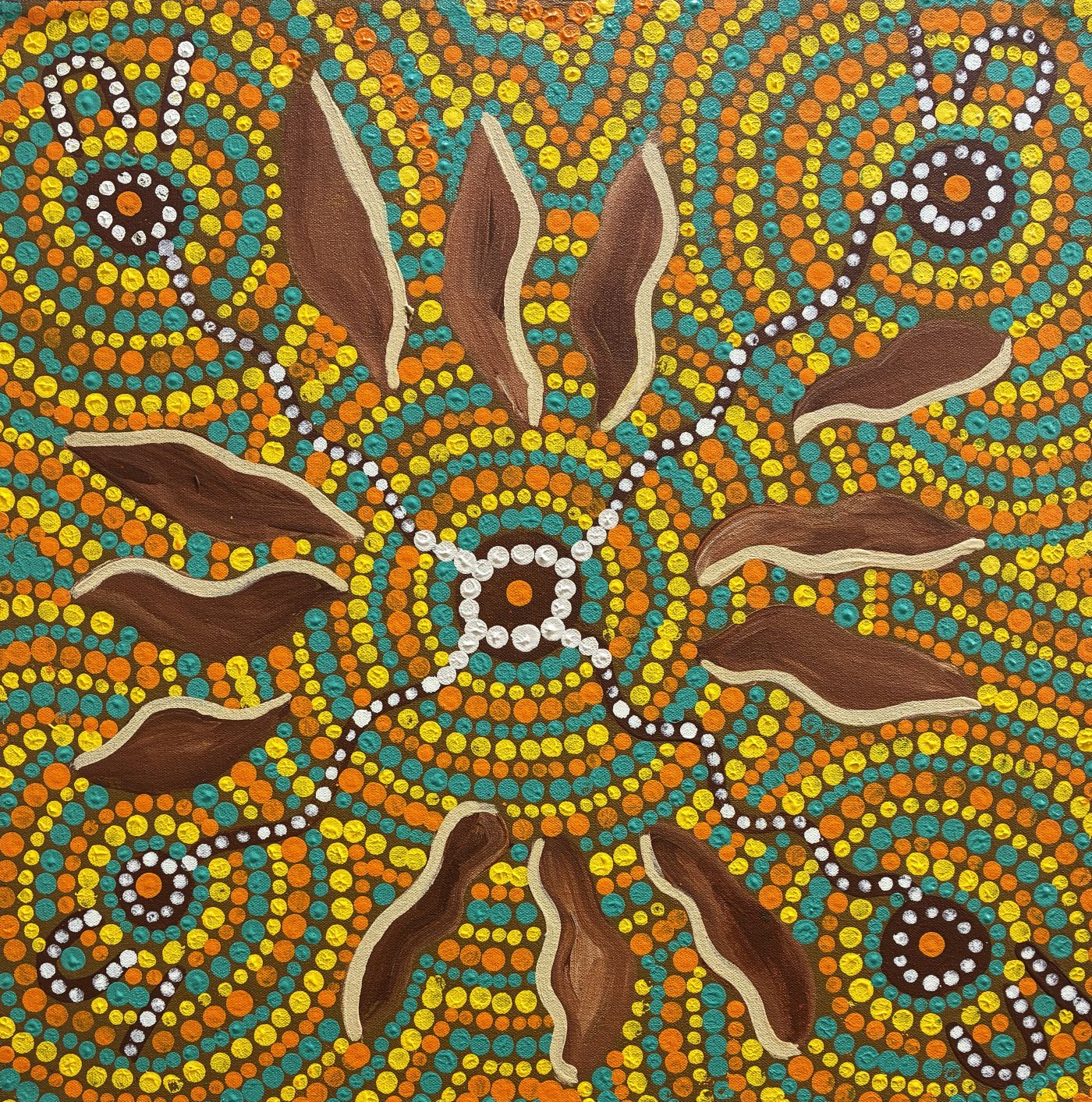 50-25 Bush Potatoes. 50 x 50 Acrylic on Canvas