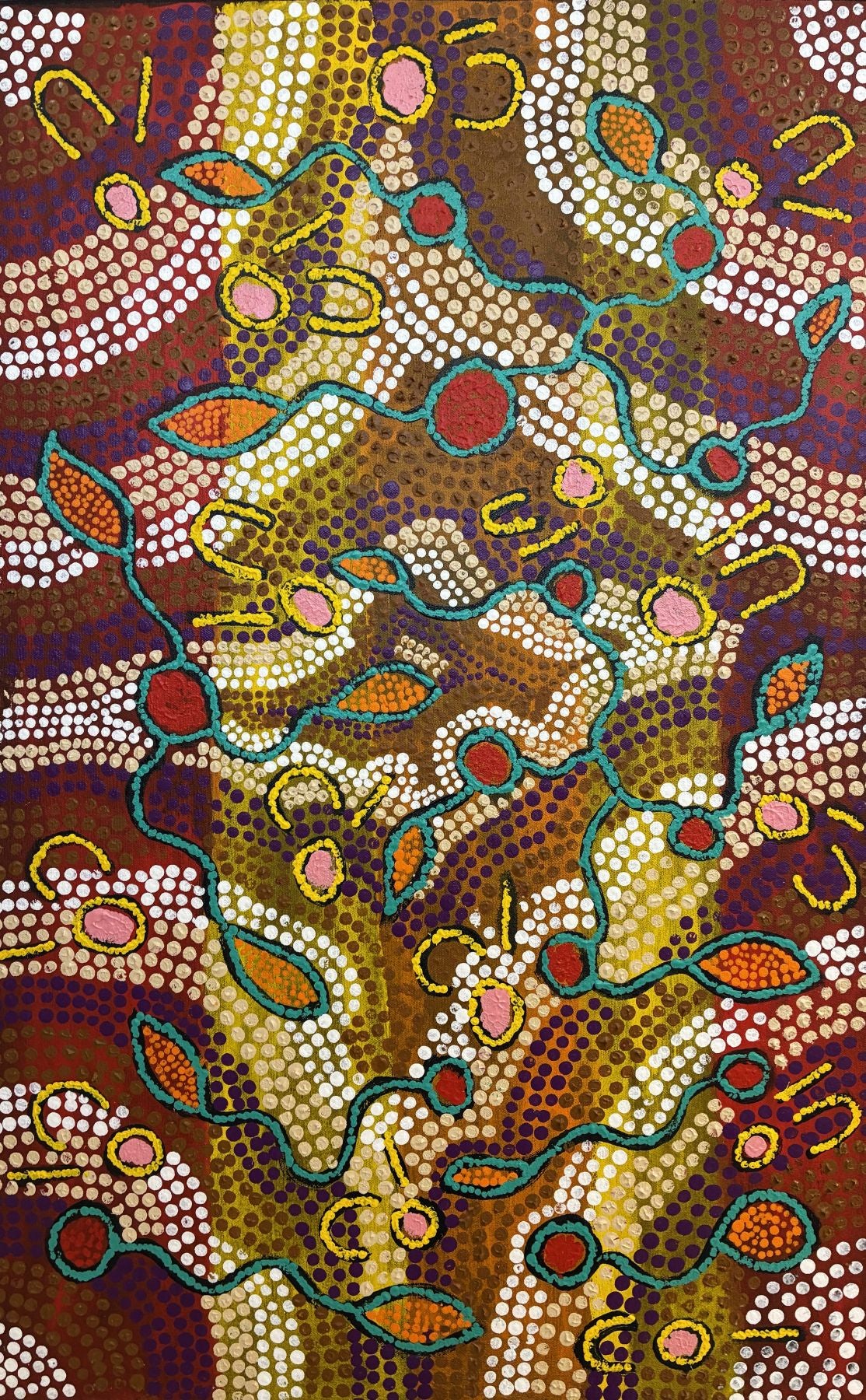 55-25 Bush Yam. 70 x 45 Acrylic on Canvas