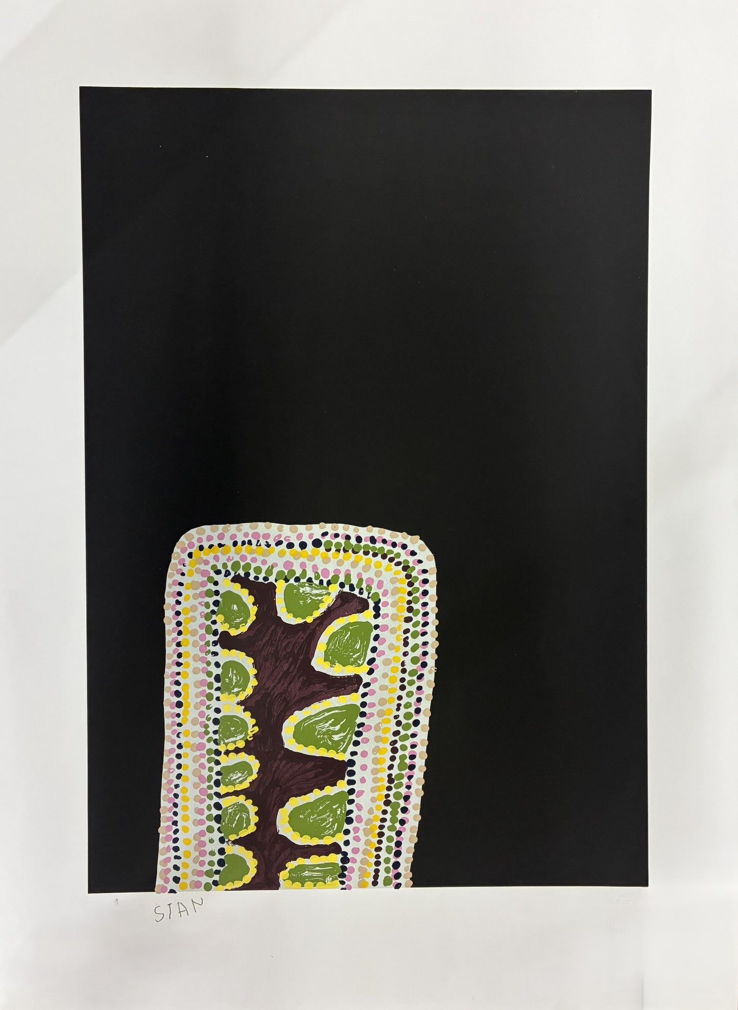 97-16 Karntimarlarl - Wolfe Creek Crater. 76 x 56 cm ltd ed. of 15 screen print