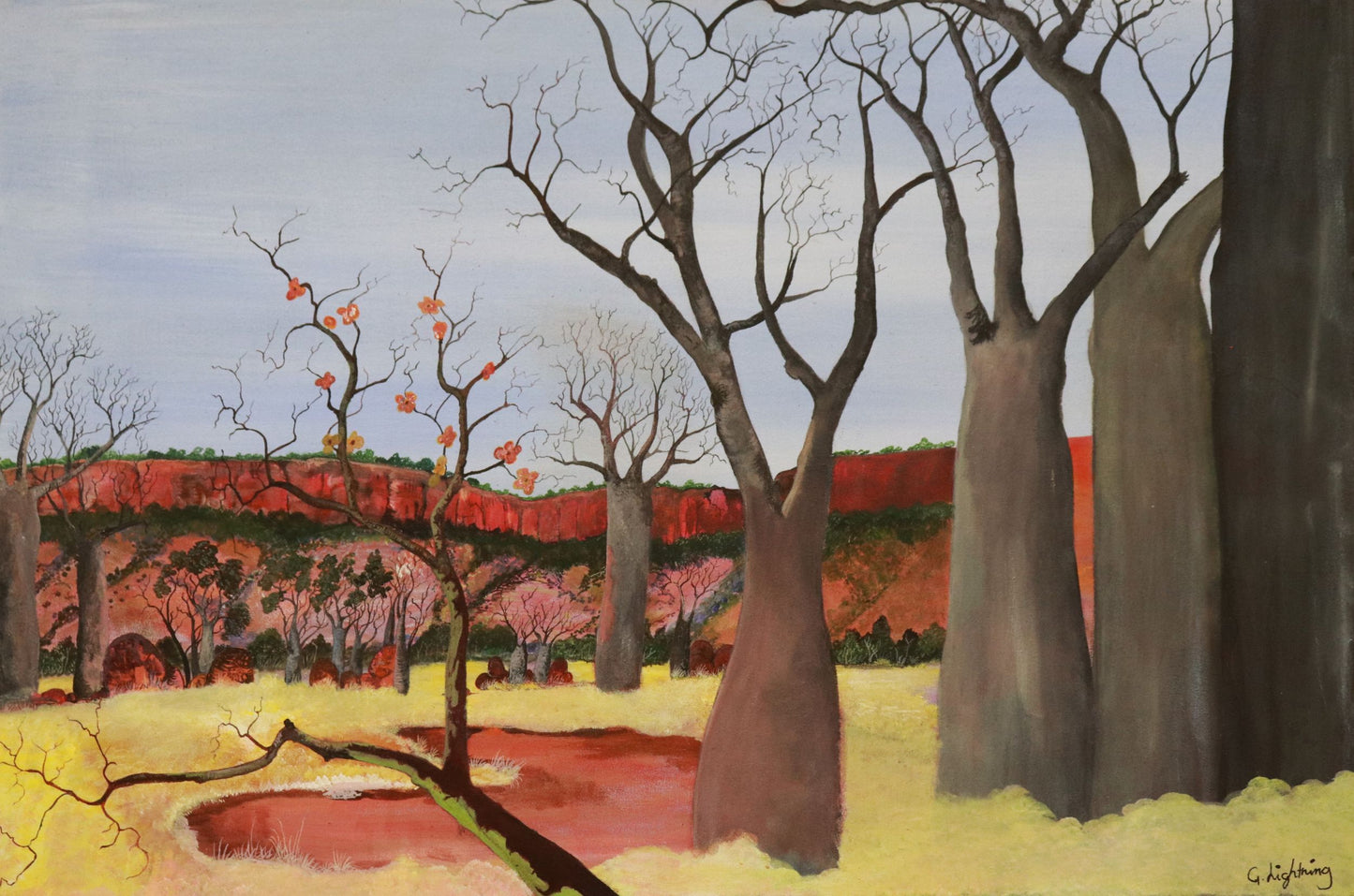 1-25 Boab Trees - East Kimberley. 90 x 60 Acrylic on Canvas