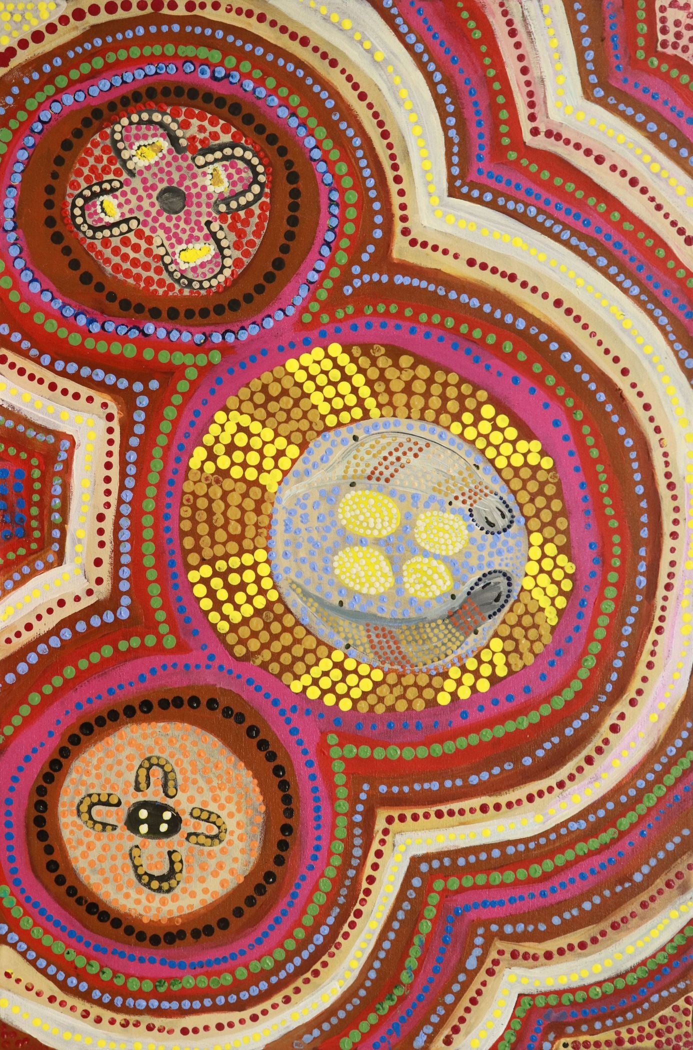 87-25 Blue Tongue Lizard. 90 x 60 Acrylic on Canvas