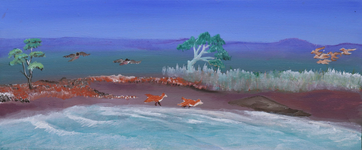 82-26 Kimberley Wet Season - Land, Waterways and Skies. 70 x 30 cm acrylic on canvas