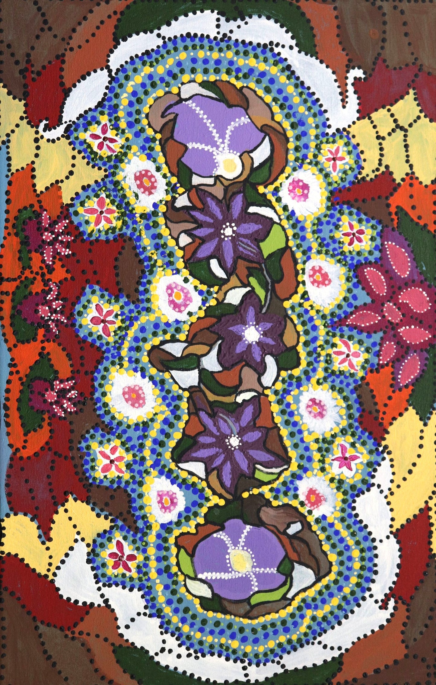 93-26 Wildflowers After the Big Wet - Gija Country. 70 x 45 cm acrylic on canvas