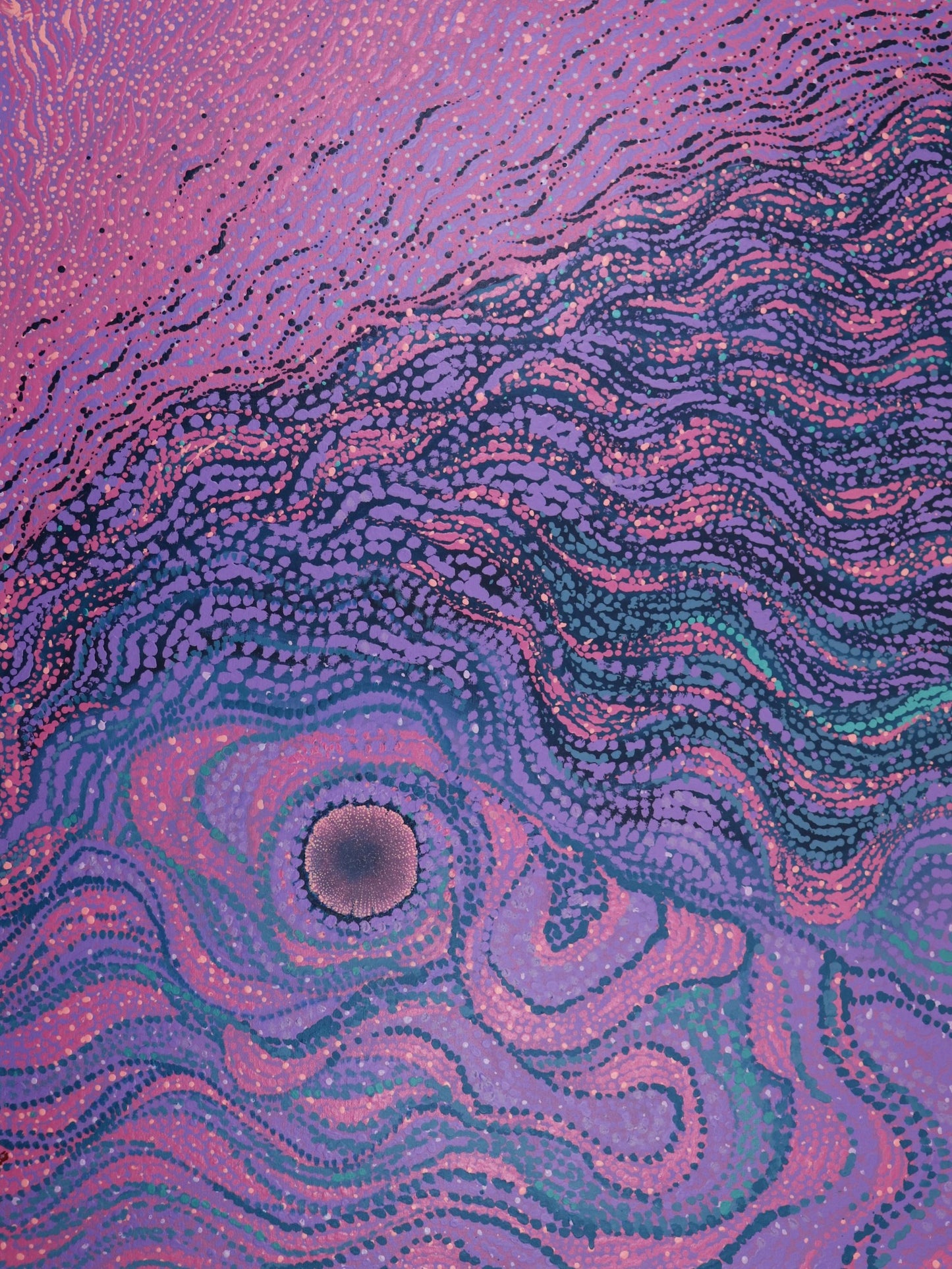 140-26 Living Water - Two Cultures. 120x90cm acrylic on canvas