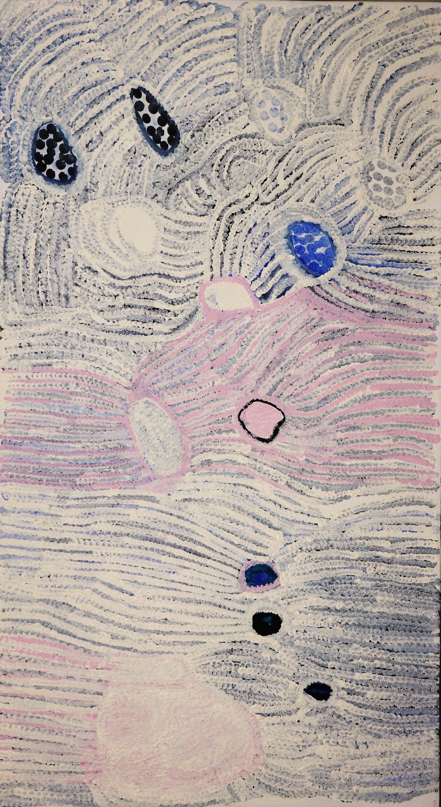 150-26 Salt Water Lakes and Clay Pans - Tanami to Lake Gregory. 90x50cm acrylic on canvas