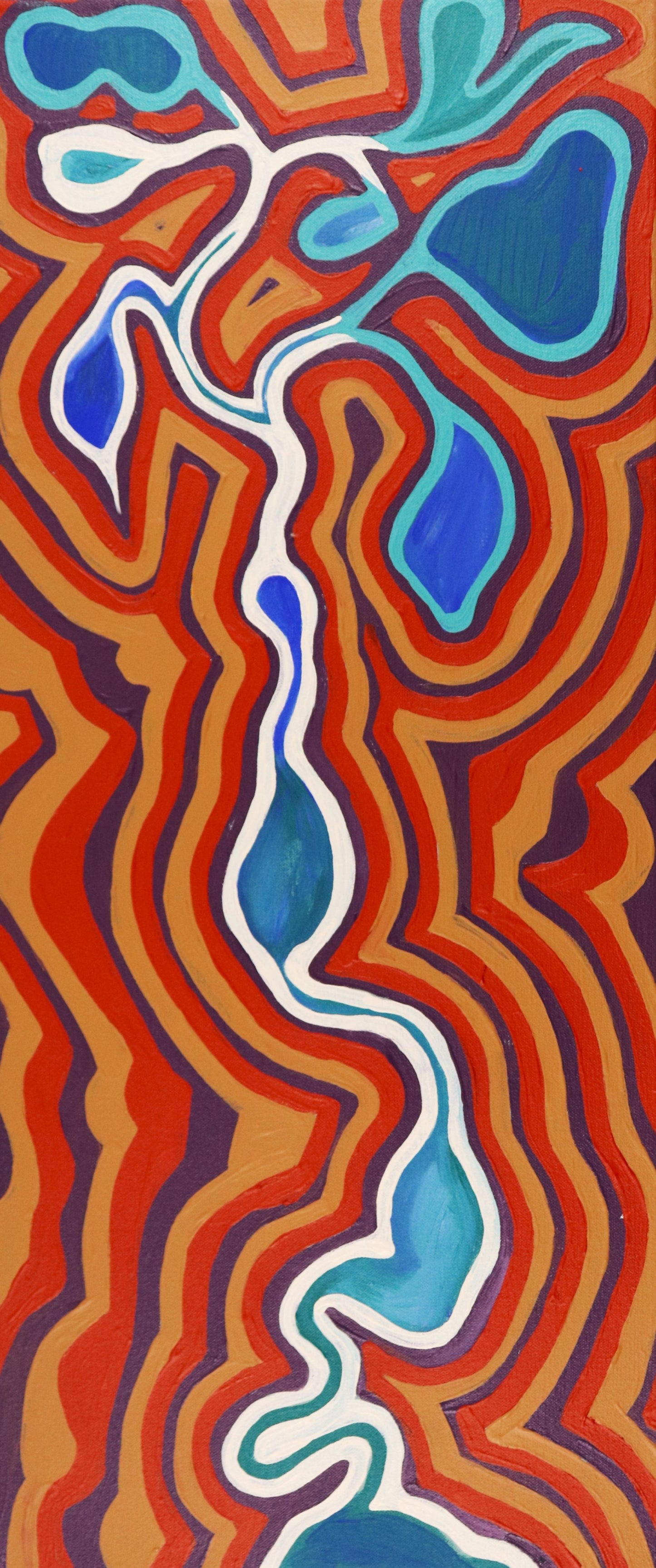 181-26 Sand Dunes and Soakage Water. 70x30cm acrylic on canvas