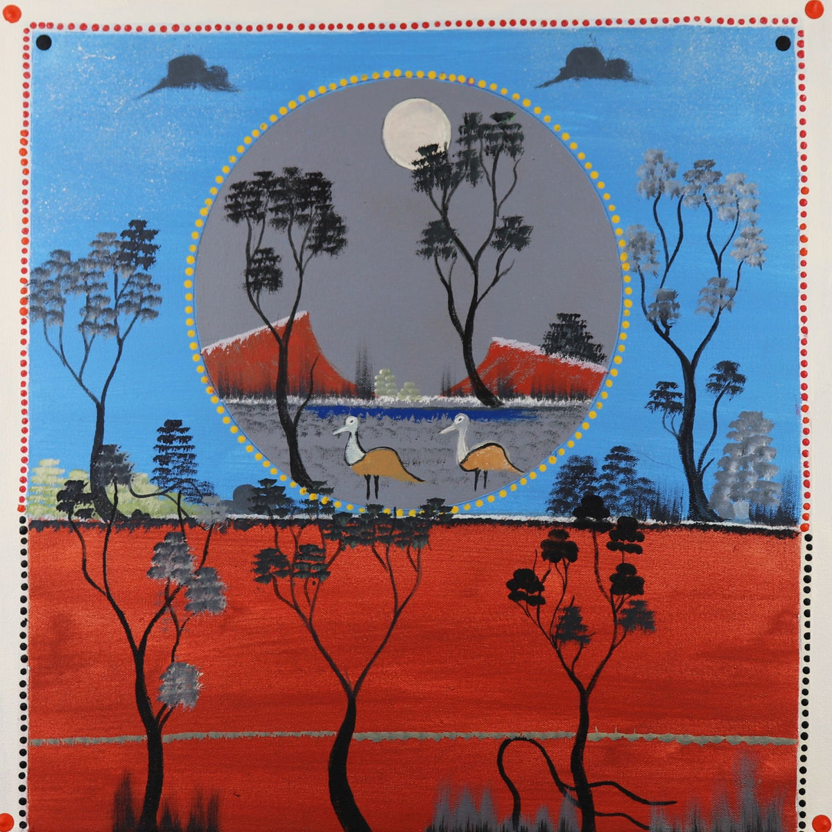343-26 Louisa Downs Station - My country is always with me. 50x50cm acrylic on canvas