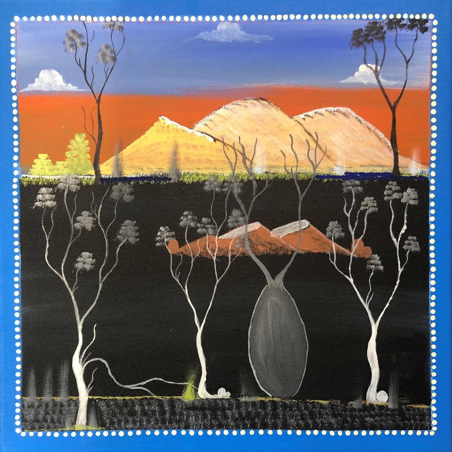 127-25 Kimberley Boab Tree. 50cm x 50cm. Acrylic on canvas