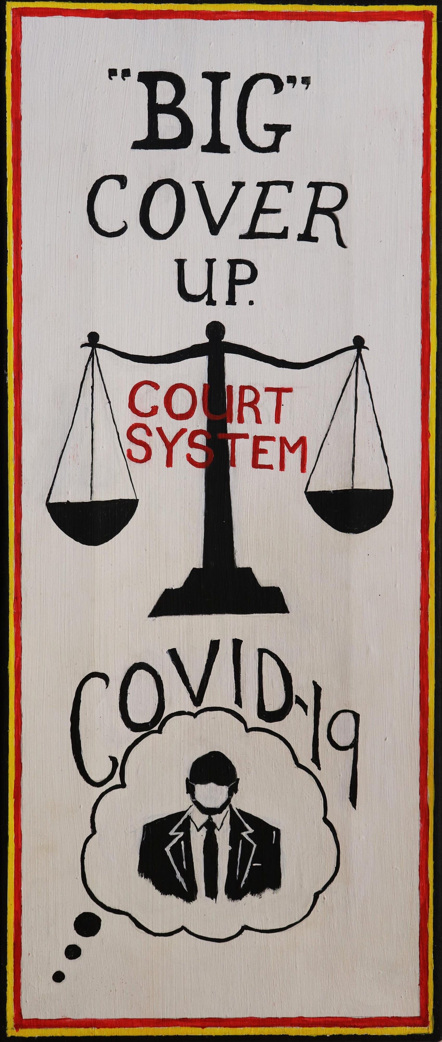 254-25 Freedom of Speech. 30cm x 70cm.Acrylic on canvas