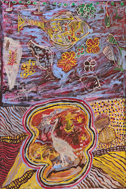 1-20 Three Rivers Story. 90 x 60 Acrylic on Canvas