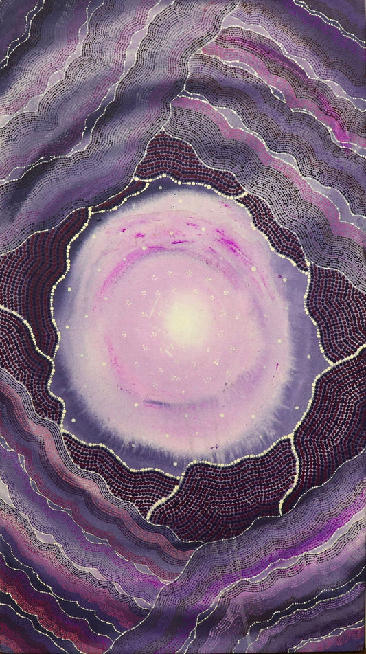 105-25 Purple Moon. 90 x 50 Acrylic on Canvas