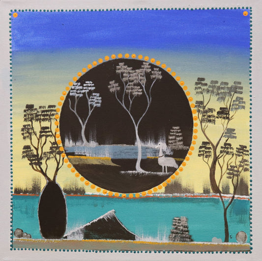 111-26 Louisa Downs Station - Sunset Memories. 50x50 acrylic on canvas