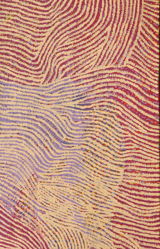 147-25 Gathering bush foods in Sand Hill Country. 70 x 45 Acrylic on Canvas