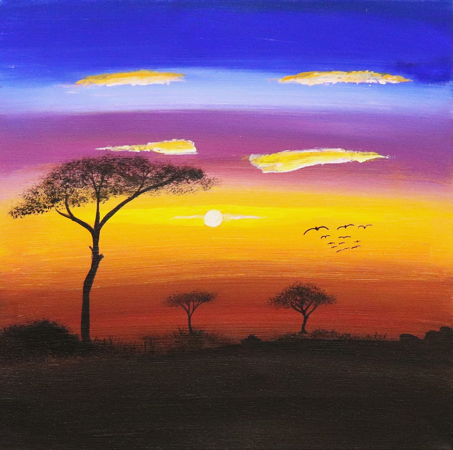 173-25 Kimberley Sunset. 50 x 50 Acrylic on Canvas