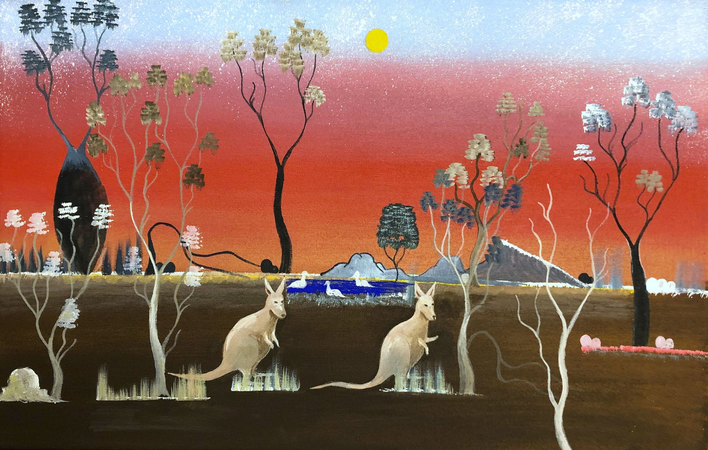 189-25 Louisa Downs Station - My Country. 70 x 45 Acrylic on Canvas