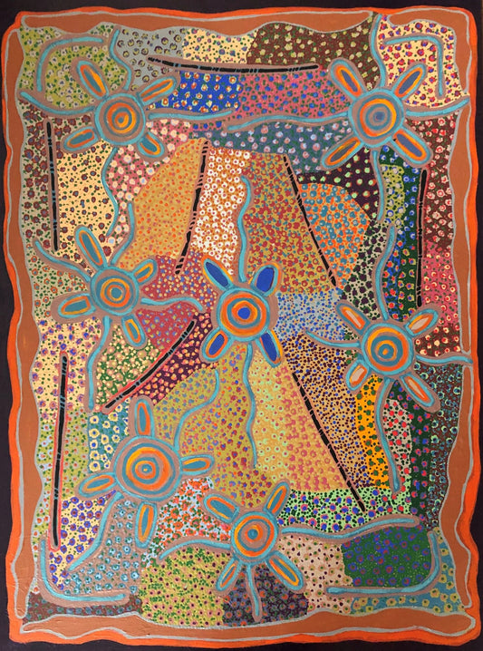 198-25 Bush Potatoes. 120 x 90 Acrylic on Canvas