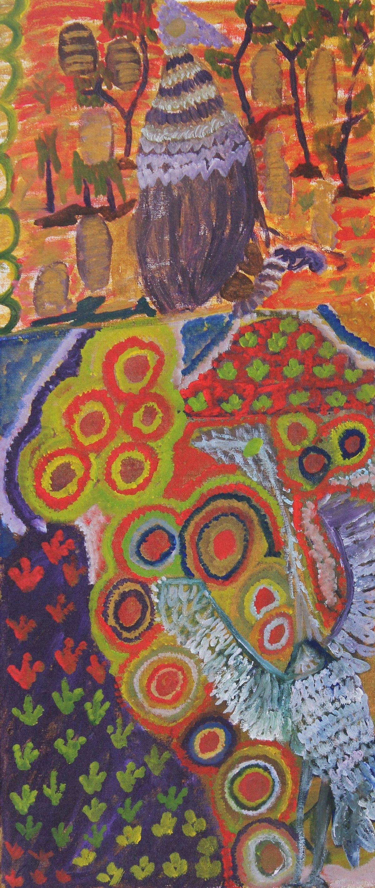 222-18 Mungil Plane. 70x30cm acrylic on canvas