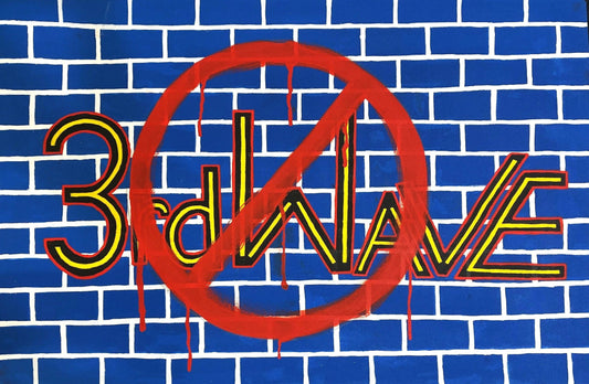 23-21 3rd Wave - Hit a Blue Wall. 90 x 60 Acrylic on Canvas