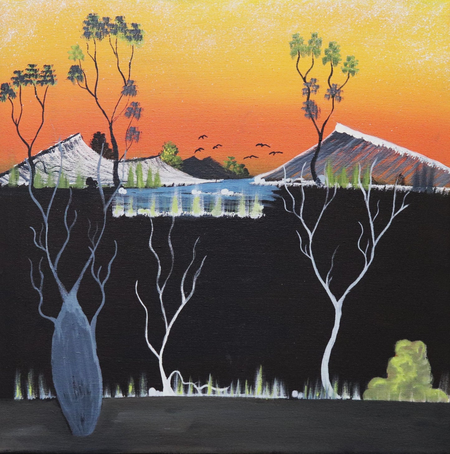 244-25 Louisa Downs Station - My Country. 50 x 50 Acrylic on Canvas
