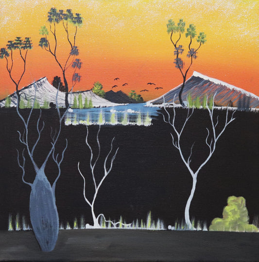 244-25 Louisa Downs Station - My Country. 50 x 50 Acrylic on Canvas