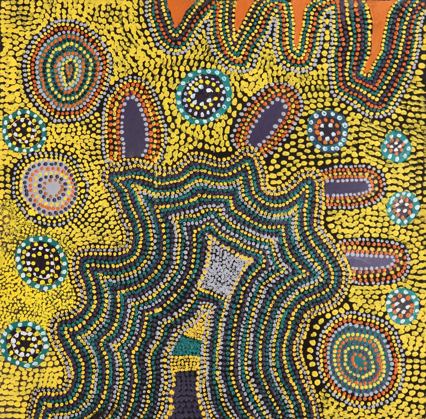 25-12 Wolf Creek Crater. 75 x 75cm: Acrylic on canvas