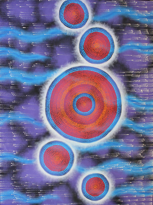 254-17 Wurreranginy (Frog Hollow).120 x 90 Acrylic on Canvas