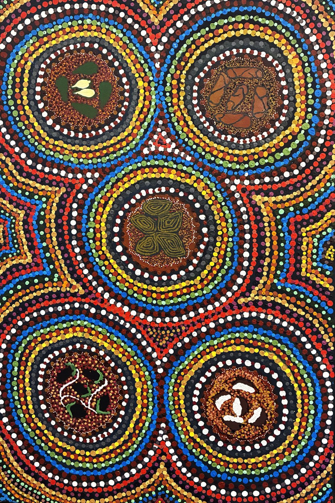 26-24 Bush Tucker. 90 x 60 Acrylic on Canvas