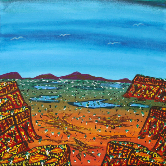 263-25 Walla Walla - Eagle Dreaming. 50 x 50 Acrylic on Canvas