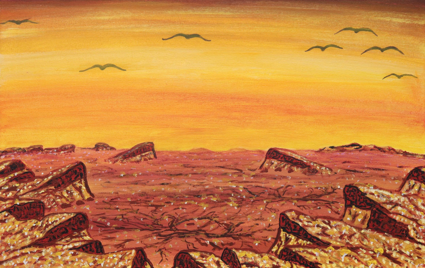 264-25 Walla Walla - Eagle Dreaming. 70 x 45 Acrylic on Canvas