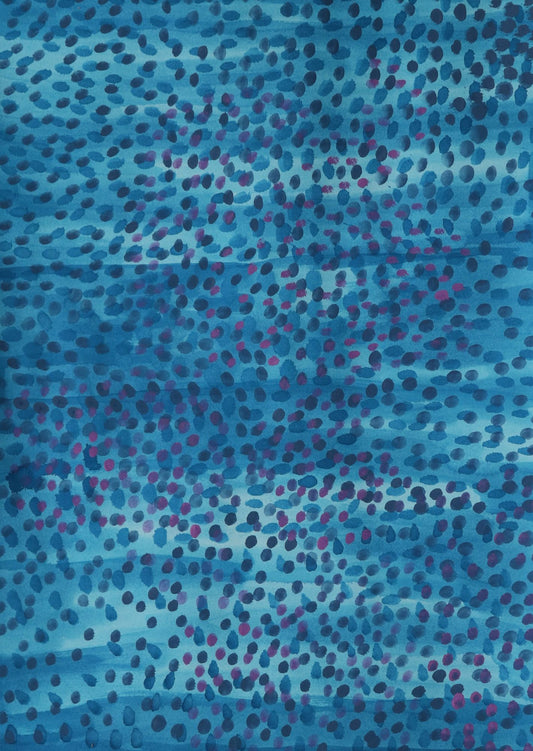 265-25 Plants and Claypans around Salt Water Lakes. 61 x 71 Acrylic / Watercolour on Archival Paper