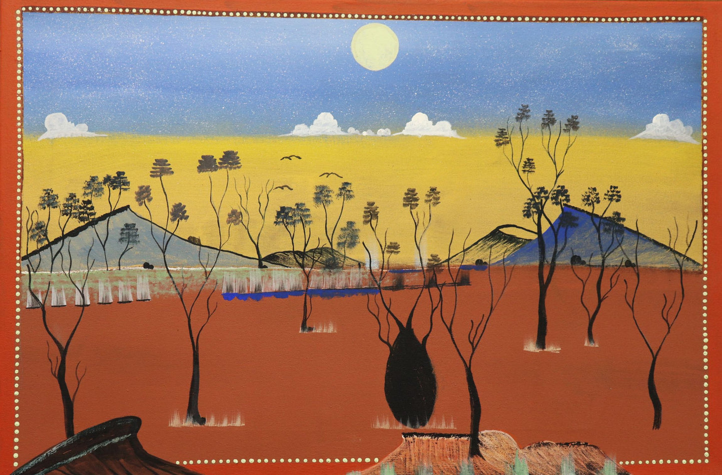 273-25 Louisa Downs Station - My Country. 90 x 60 Acrylic on Canvas