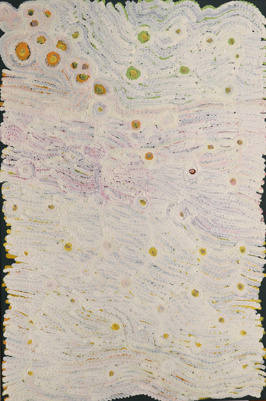 33-26 Reflections of Samphire and Salty Claypans. 90 x 60 Acrylic on Canvas