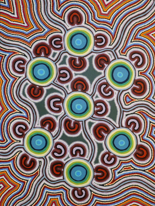 45-26 Ceremony Gathering. 120 x 90 Acrylic on Canvas