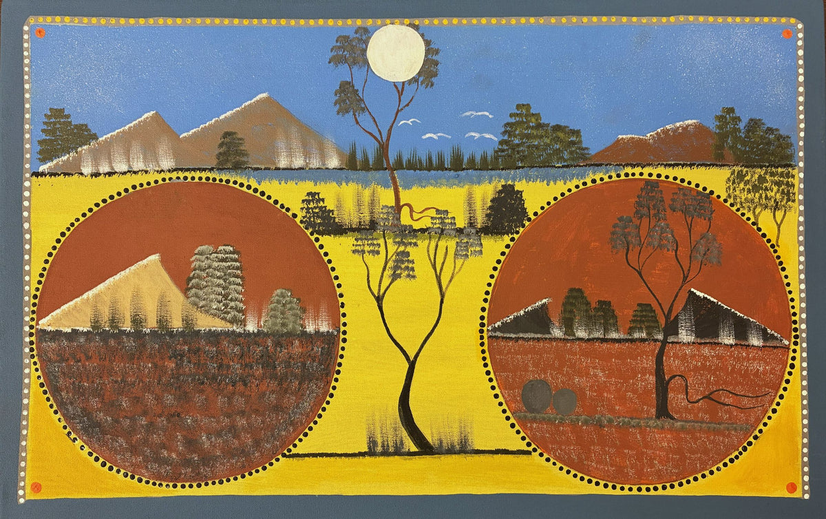263-26 My Country out Yiyili Way. 70x45cm acrylic on canvas