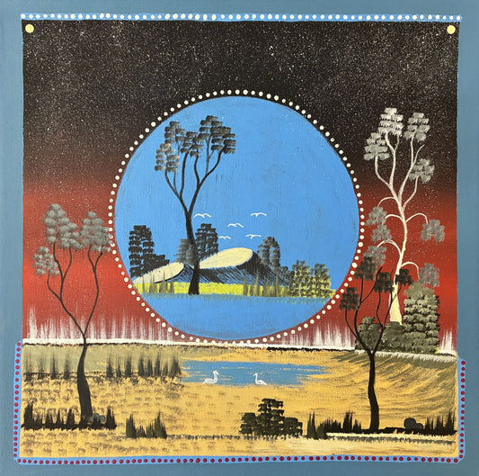 264-26 Louisa Downs Station - Sunset Memories. 50x50cm acrylic on canvas