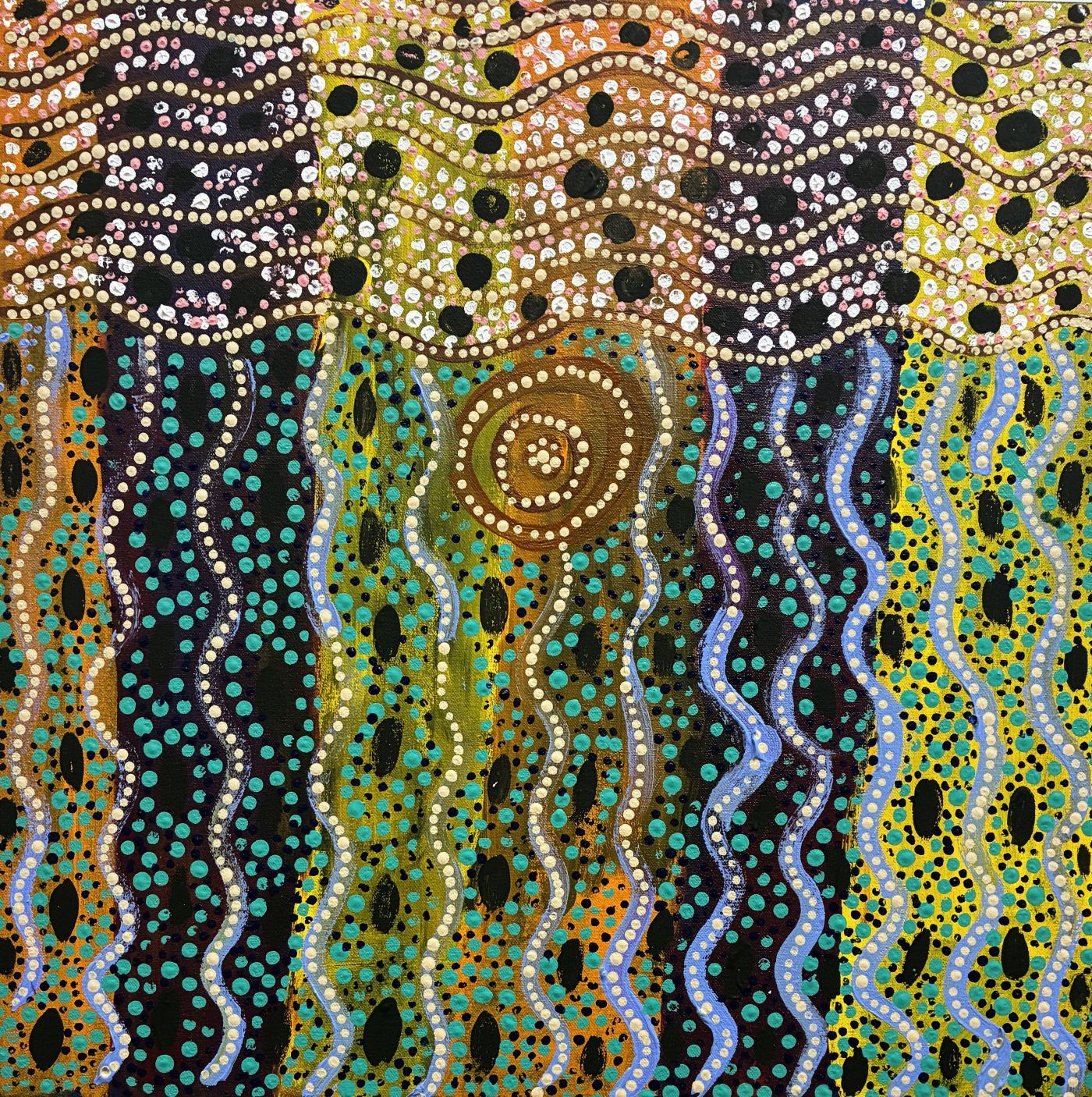 48-25 Wildflowers. 50 x 50 Acrylic on Canvas