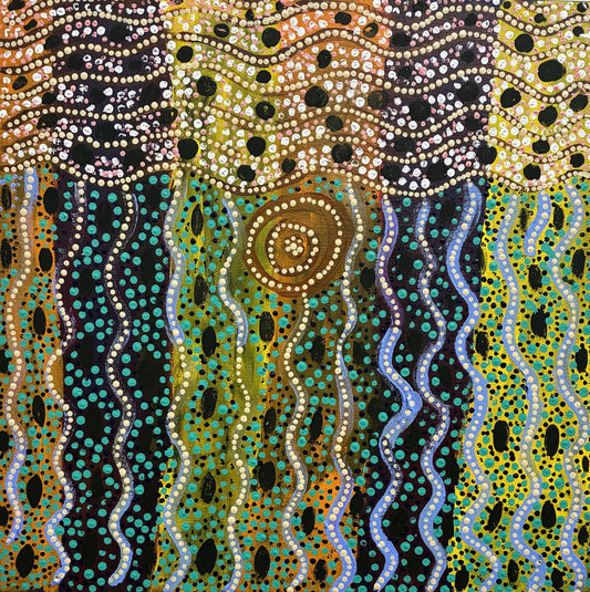 48-25 Wildflowers. 50 x 50 Acrylic on Canvas