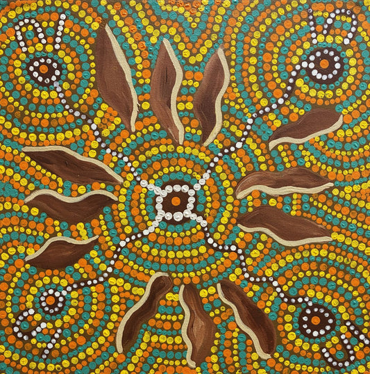 50-25 Bush Potatoes. 50 x 50 Acrylic on Canvas