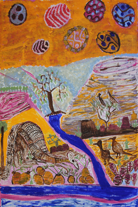 566-18 Walkabout. 90 x 60 Acrylic on Canvas