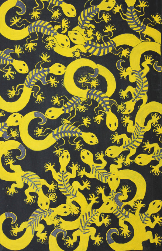 65-19 Gecko. 90x60cm acrylic on canvas