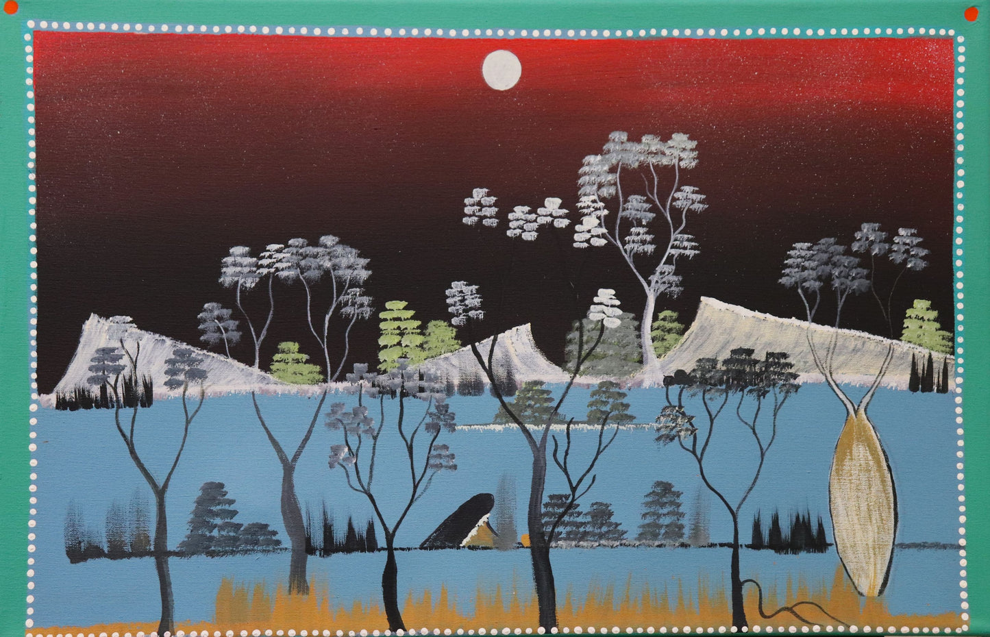 74-26 Louisa Downs Station - Sunrise. 70 x 45 cm acrylic on canvas