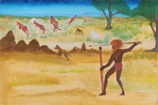 60-21 Kimberley Country in the Old Days. 90 x 60 Acrylic on Canvas